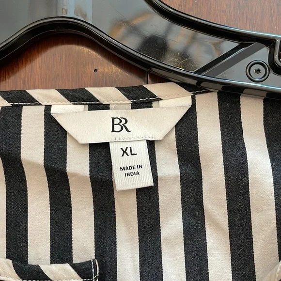 Banana Republic blue and off white striped jacket dress (bw) - Picture 6 of 6